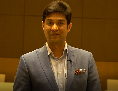 Anirudha Taparia at the book launch of A Tribute to Titans at Delhi